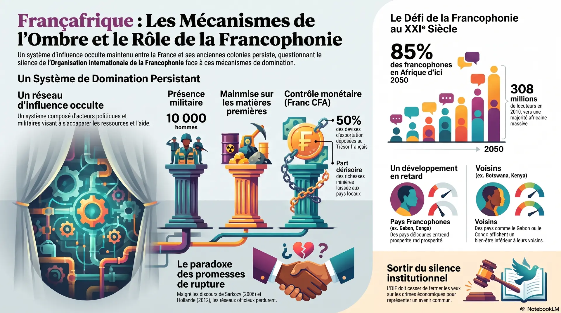 Infographie : Françafrique, les mécanismes de l'ombre et le rôle de la Francophonie