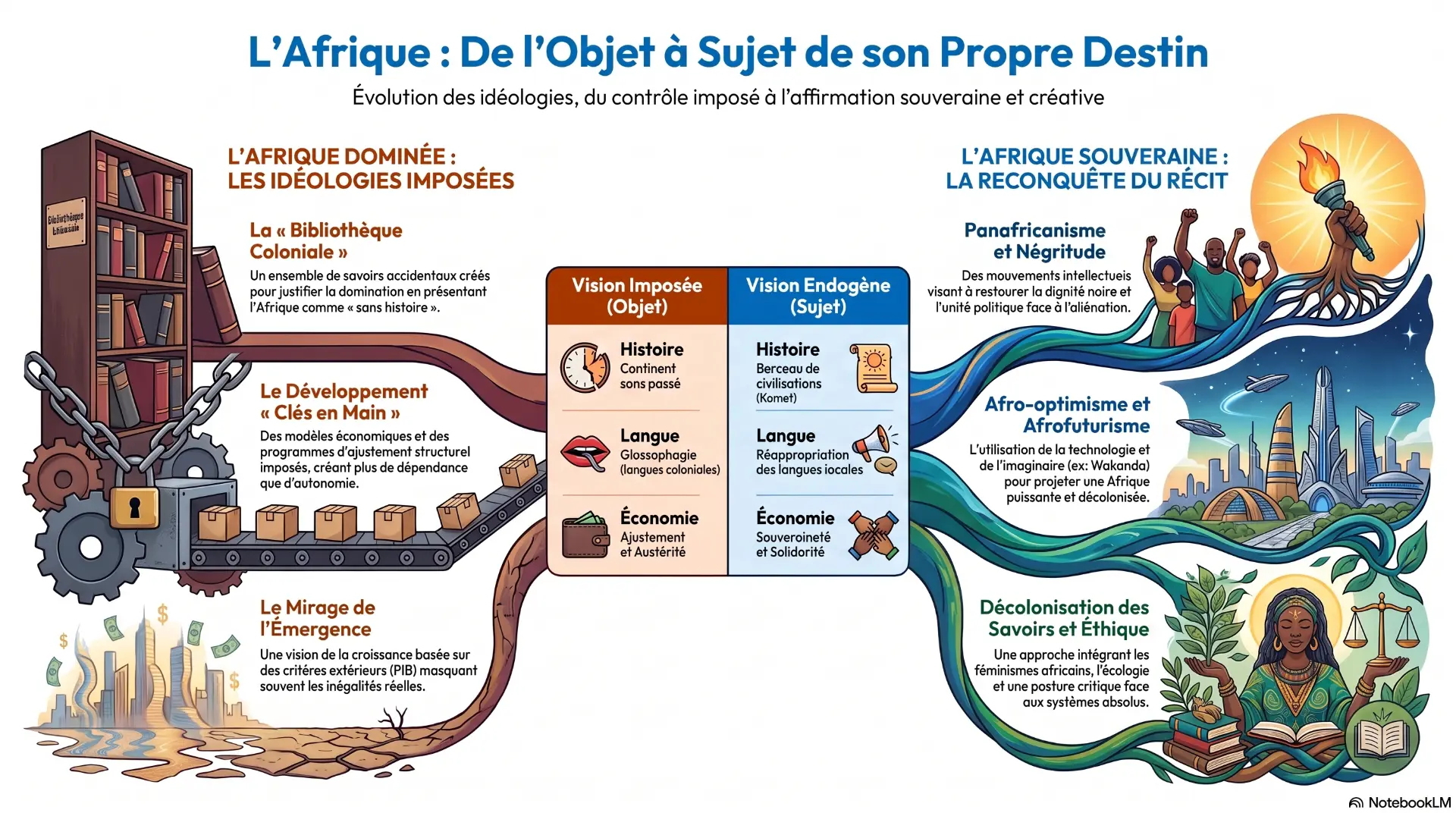 Infographie : L'Afrique, de l'objet à sujet de son propre destin — vision imposée contre vision endogène